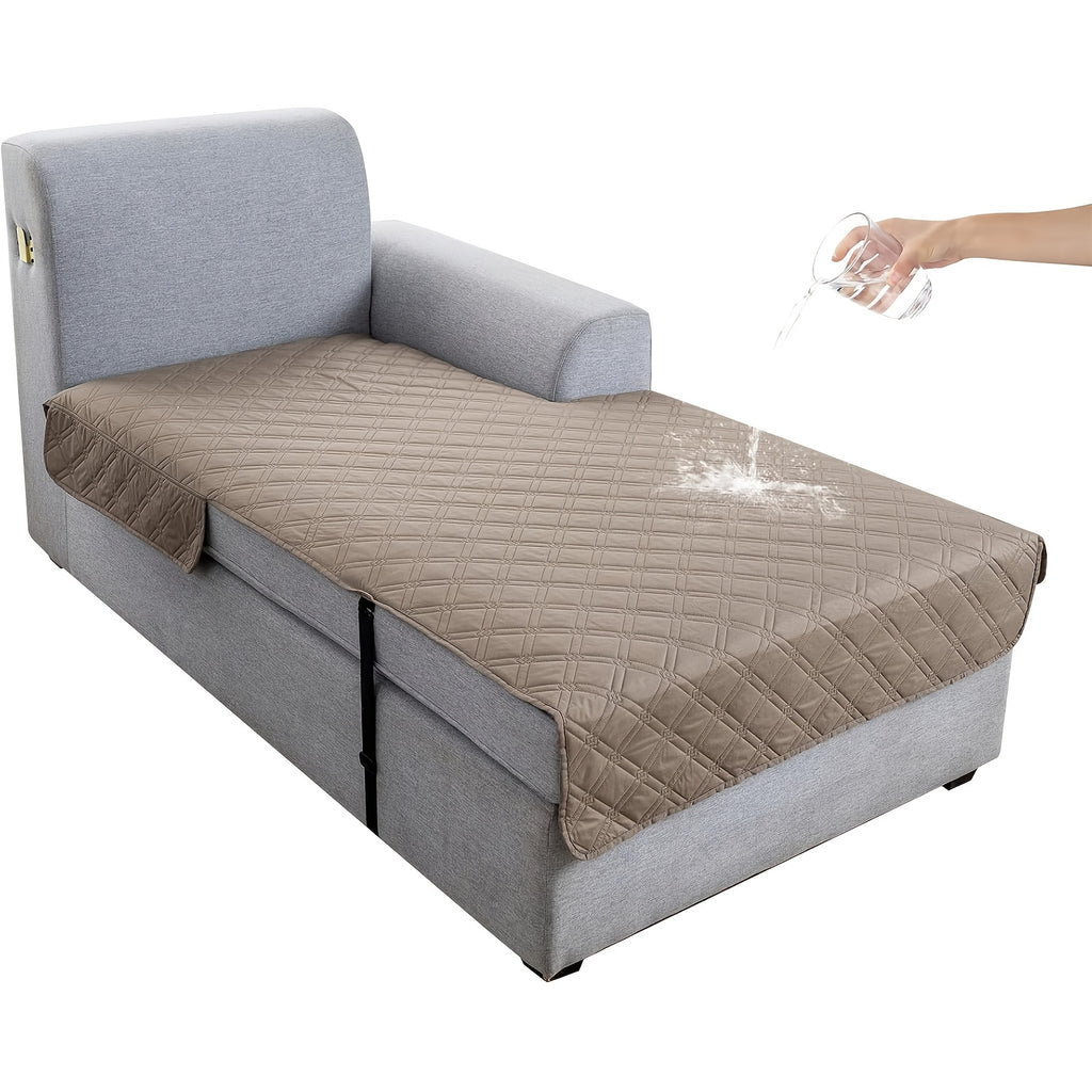 L-Shape Sectional Sofa Cover Non-Slip Machine Washable Chaise Lounge Slipcover Pet-Friendly Loveseat 3-Seater Right Chaise 9 Colors