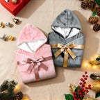 Extra Large Wearable Hooded Blanket with Kangaroo Pocket – Super Soft Double-Sided Suede Oversized Hood Blanket, Machine Washable, Christmas Gift for Adults