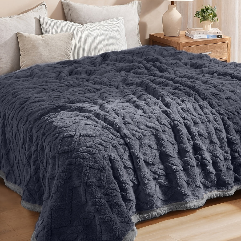 Liquid-Proof Reversible Sherpa Pet Blanket & Furniture Protector – Dog & Cat Throw Cover for Sofa, Bed & Couch | Small, Medium & Large Pets | Light Gray, Khaki, Beige
