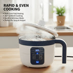 Rice Cooker with Pre-Set Timer & Auto Keep Warm - Non-Stick One-Button Rice Maker with Steaming Rack Option, Easy-to-Use Compact Rice Cooker for Home, Dorm & Family Cooking