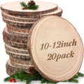 Large Wood Slices 10-12 Inch – 10-Pack Unfinished Natural Wood Rounds for DIY Crafts, Rustic Wedding Centerpieces & Table Decor (Non-Food Contact)