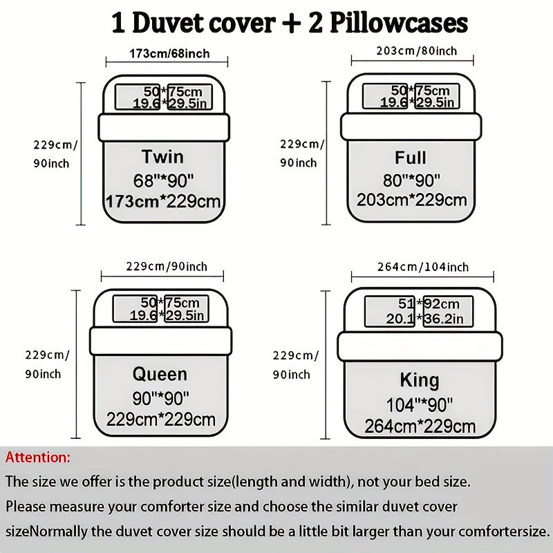 Valentine's Day Duvet Cover Set 3pcs – Crown Queen & King Print Soft Breathable Polyester Bedding, Machine Washable, Includes Duvet Cover & 2 Pillow Covers, Romantic Gift for Couples
