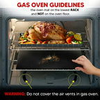 Oven Liners for Bottom of Oven 2pcs + Oil Brush - BPA Free Thick Non-Stick Oven Mats for Electric, Gas, Toaster, Convection & Microwave Ovens, Grills & BBQ
