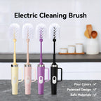 Electric Cup Scrubber 2-Speed IPX6 Waterproof – Type-C Rechargeable Bottle Brush Cleaner for 40oz Mugs, Tumblers & Water Bottles, Long Straw Brush & Wall Mount Storage, Kitchen Cleaning Tool