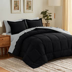 Bed in a Bag Queen 7 Piece Fluffy Comforter Set – Ultra-Soft Microfiber Bedding with Comforter, Fitted Sheet, Flat Sheet & 4 Pillowcases, Hypoallergenic Breathable All Season Bedding Gift for Her