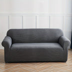 Solid Color Jacquard Sofa Cover Full Coverage High Stretch Non-Slip Machine Washable All Season Pet Friendly Couch Protector Living Room Office