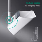 Broom and Dustpan Set 3-in-1 4-in-1 Long Handle Non-Stick Hair Foldable Rotatable Floor Sweeper for Home Office Outdoor Hardwood Tile Indoor Cleaning