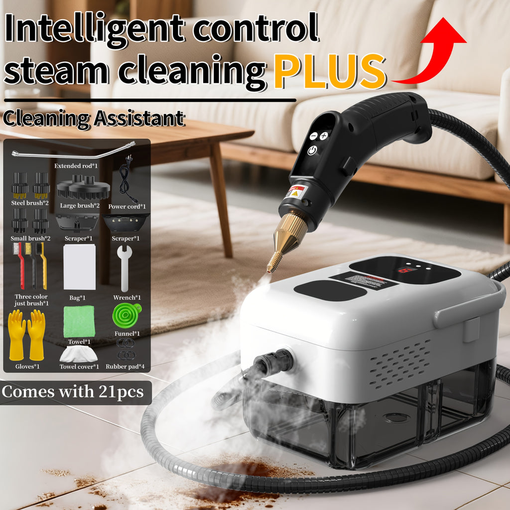 Portable Steam Cleaner 2500W High-Temperature High-Pressure Household Cleaner – 9-Speed Carpet & Floor Steam Mop with 1200ml Tank, Handle Switch, 3 Models: Basic, Upgraded & Intelligent