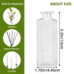 Striped Bud Vases Set of 12 24 36 Modern Mini Clear Flower Vases for Wedding Centerpieces Birthday Anniversary Party Table Decor – Mother's Day Vase Set