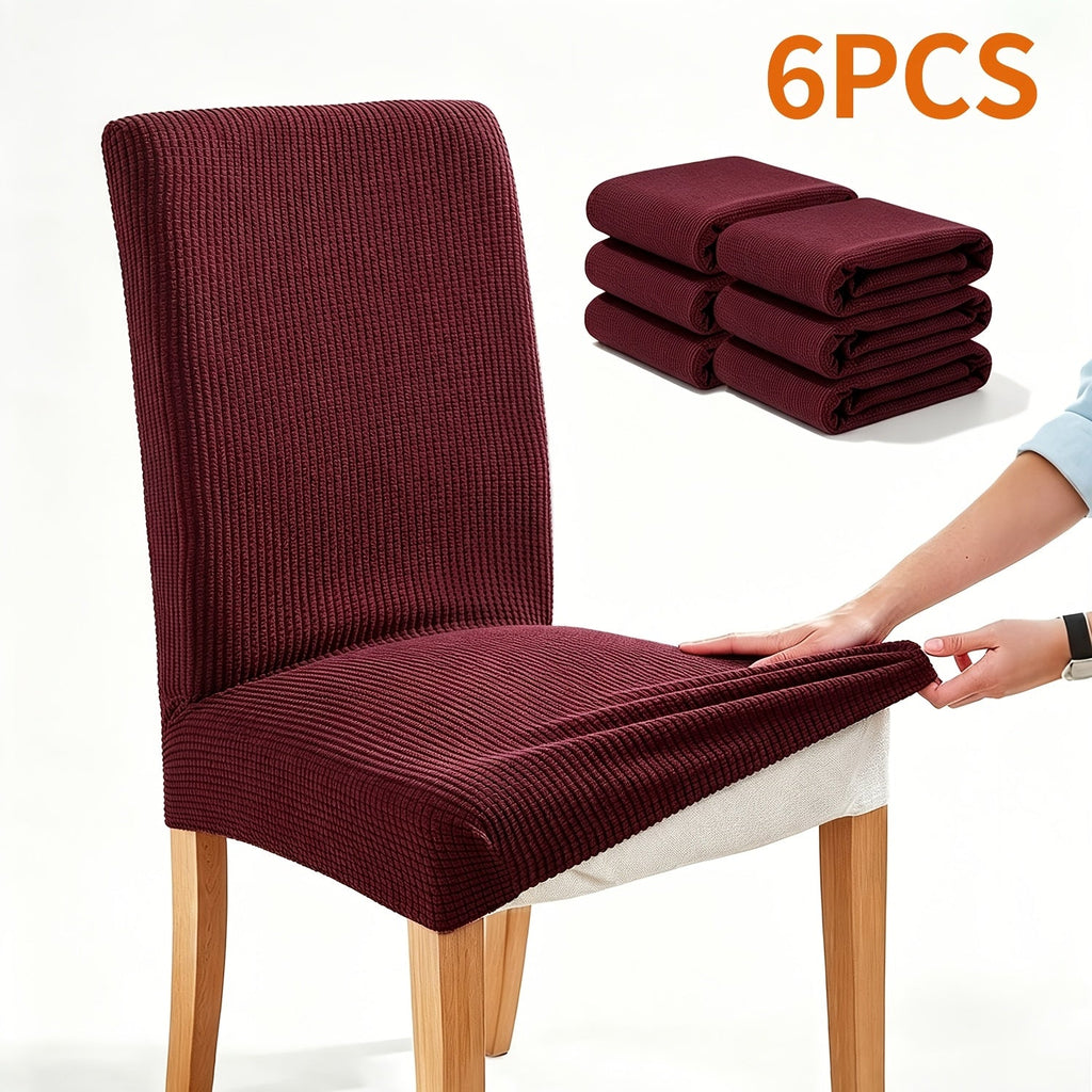 Dining Chair Covers 4/6pcs Set Washable Pet Friendly Dirt & Wear Resistant – Versatile Stretch Slipcovers for Home & Restaurant Seating, 12 Colors