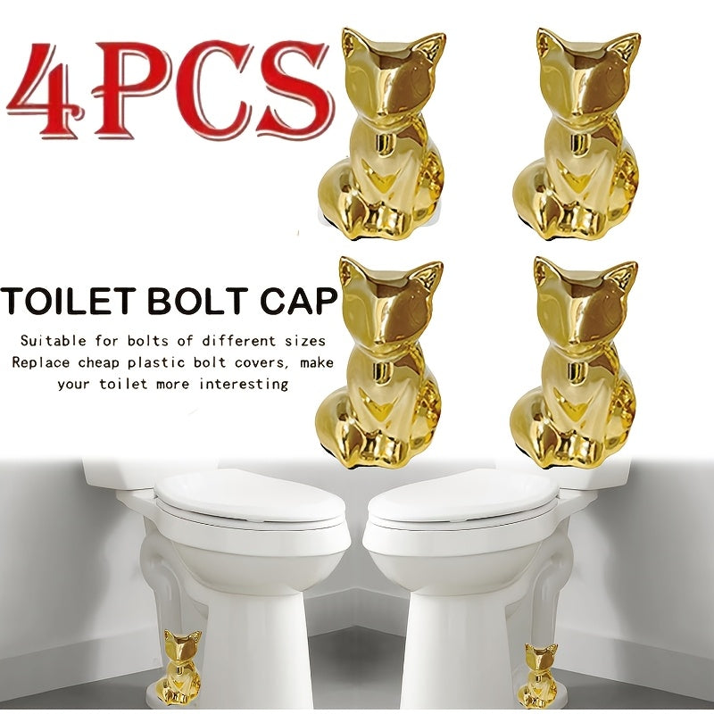 Decorative Toilet Bolt Caps, Rustproof Floor Bolt Covers for Bathroom Decor – Ocean Animal Style, Quick Install, 2 or 4-Piece Sets