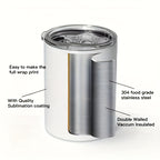 Blank Sublimation Tumblers 6 Pack 12oz Skinny Double Wall Insulated Cups with Gift Box and Shrink Wrap for DIY Custom Printing
