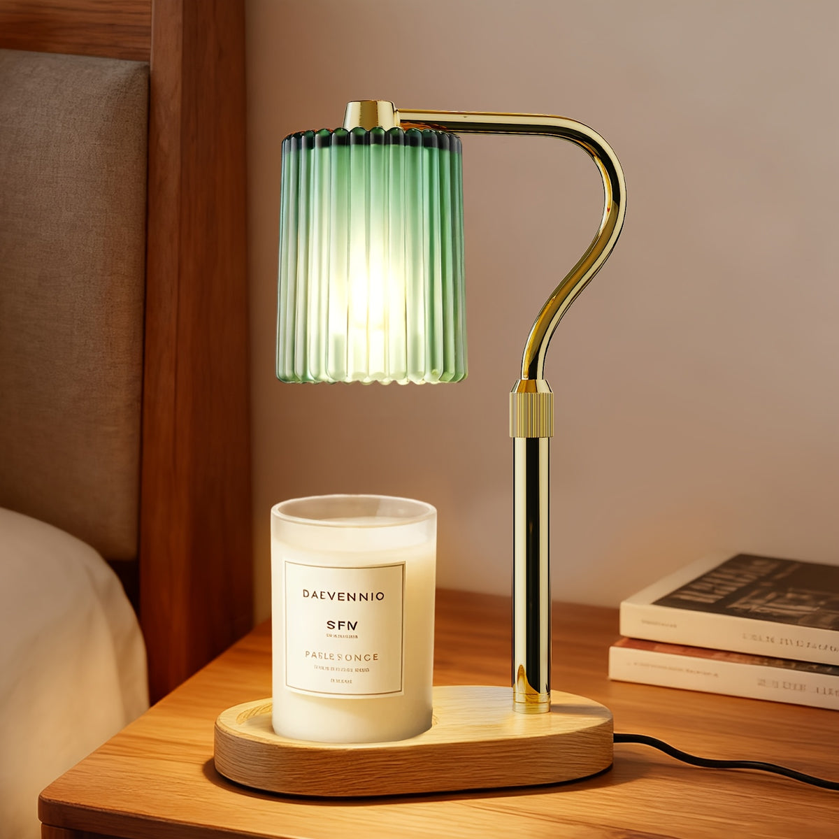 Crystal Lampshade Candle Warmer Lamp with Timer, Height & Light Adjustable Wax Melt Warmer for Jar Candles, Flameless Candle Heater for Bedroom & Living Room, Birthday & Mother's Day Gift for Women (No Bulb Included)