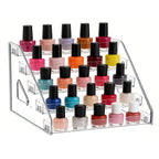 Stackable Nail Polish Storage Box, 5 & 6-Tier Clear Organizer for Nail Polish, Makeup & Beauty Accessories — Space-Saving Vanity & Countertop Display