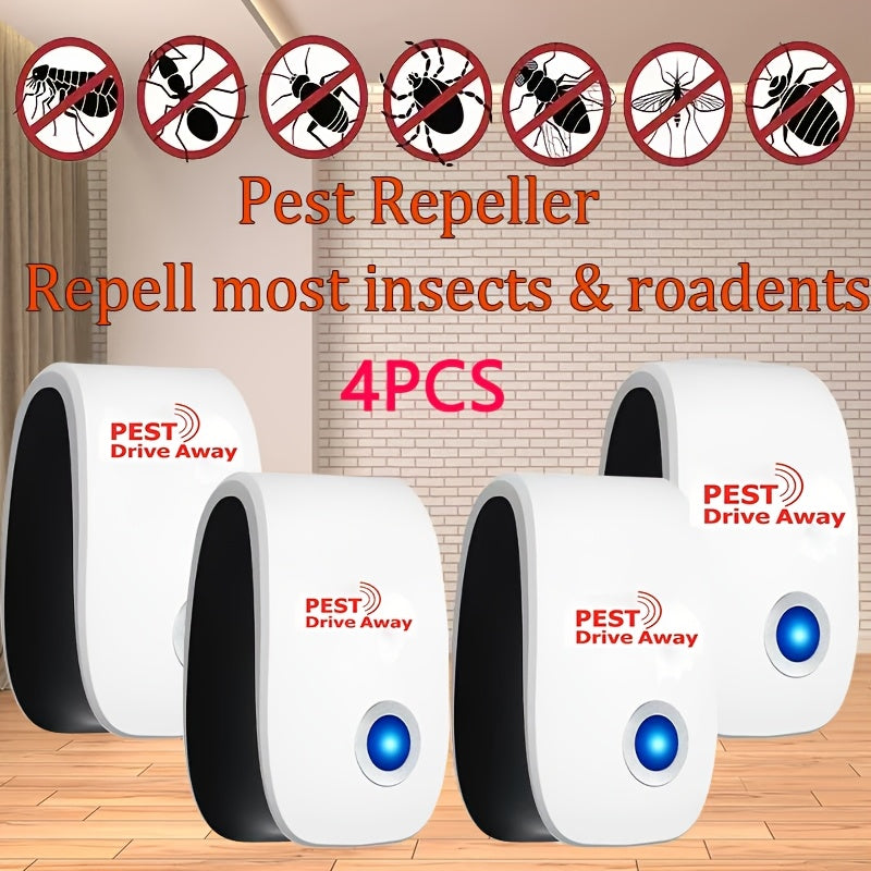 Ultrasonic Pest Control Device 2026 Upgraded Plug-In Repeller for Mosquitoes Mice Cockroaches Ants Spiders Fleas Chemical-Free Indoor Pest Repellent for Home Kitchen Office 4 6 8 Pack