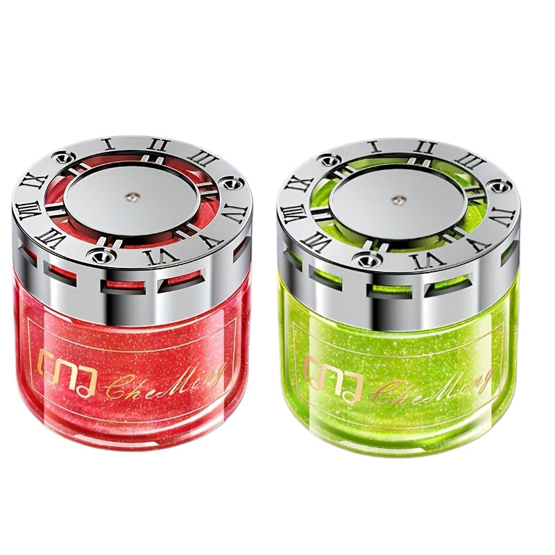 Solid Car Perfume Balm 2-Pack – Long-Lasting Light Fragrance Car Air Freshener & Interior Ornament, 5 Scent Combos: Lavender, Black Forest, Cologne, Wilderness & Gardenia Berry