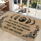 Halloween Witch Doormat Non-Slip Polyester Indoor Outdoor Floor Mat - Spooky Funny Witch Print for Front Door Entryway Porch, Halloween Home Decoration & Gift Idea