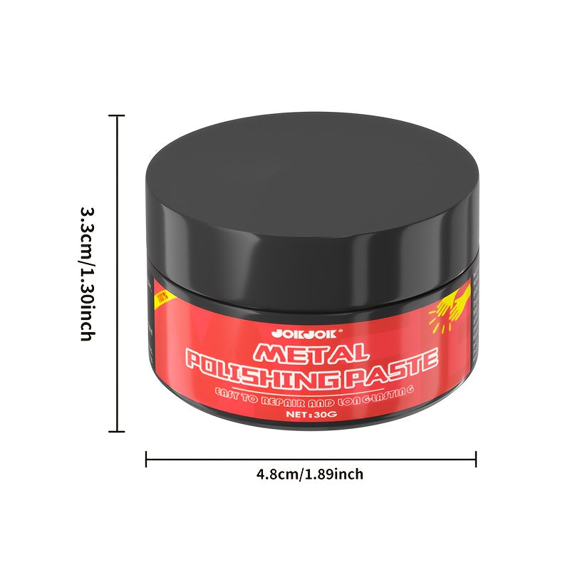 Metal Polish & Gloss Restoration Paste 30g with Sponge – Long-Lasting Shine & Protection for Kitchen Pots, Bathroom Fixtures & Car Surfaces, Easy-Apply Cream Renovation Paste