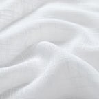 Linen Textured Semi-Sheer Grommet Curtains – Light Filtering Farmhouse Panels | Set of 2