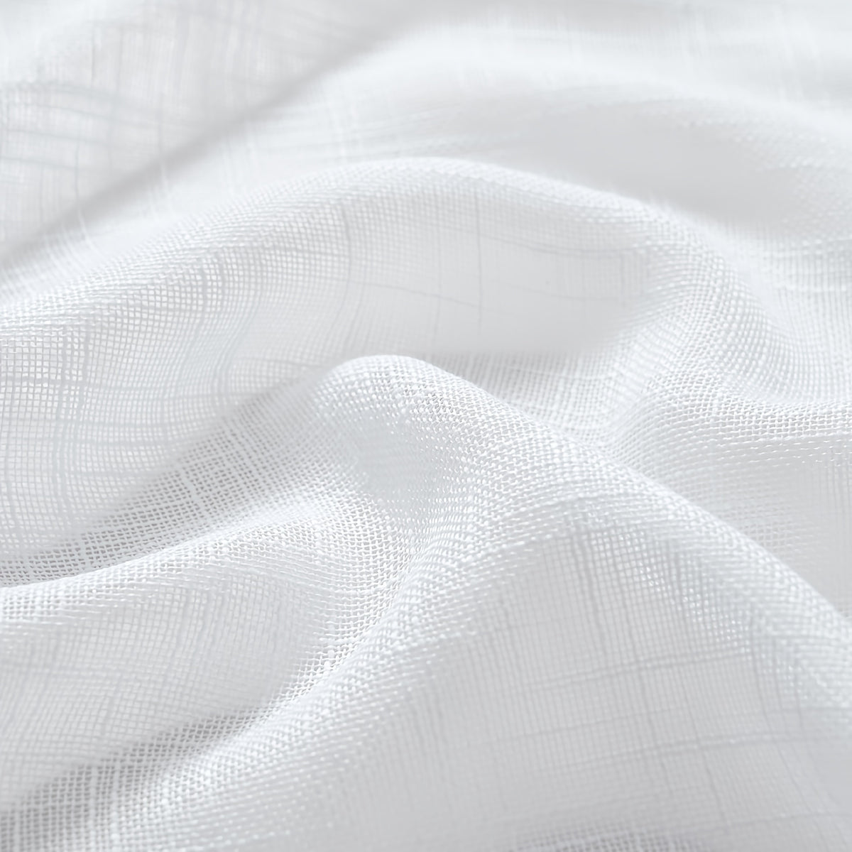 Linen Textured Semi-Sheer Grommet Curtains – Light Filtering Farmhouse Panels | Set of 2