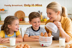 Electric Egg Cooker Steamer 1 or 2 Layer, Auto Shut-Off, Boiled & Soft-Boiled, with Descaling Accessories – Mini Breakfast Machine for Kitchen, Dorm & Office