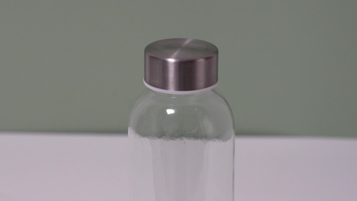 Glass Juice Bottles Bulk Set of 10 with Stainless Steel Lids – 18oz Clear BPA-Free Leak-Proof Reusable Glass Water Bottles for Juicing, Meal Prep & Storage
