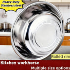 Extra Large Stainless Steel Mixing Bowl – Heavy-Duty Deep Prep Basin for Cooking, Baking, Salad & Dough | 36cm / 40cm | Rustproof, Dishwasher Safe Kitchen Essential