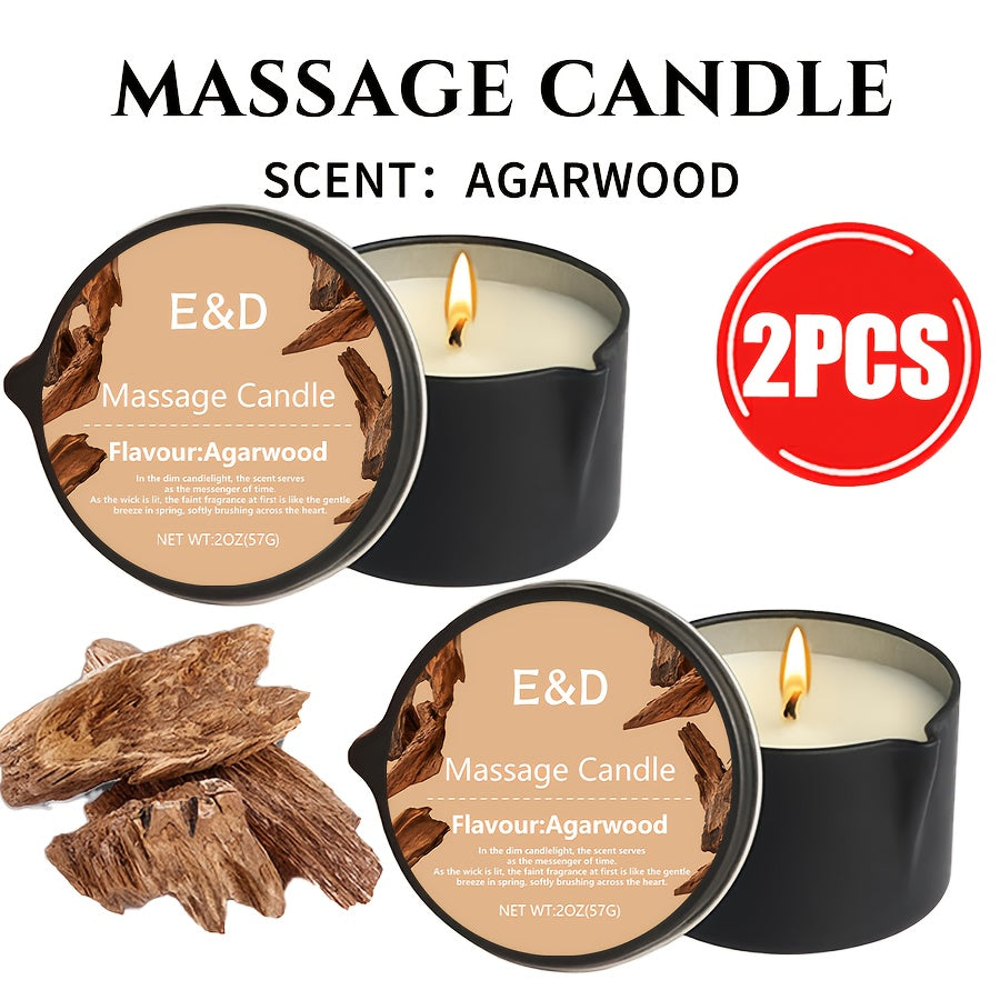 2-in-1 Soy Wax Massage Oil Candle Essential Oil Scented Warm Moisturizing Body Lotion Luxury Spa Candle Gift Set for Women Nail Salon Pedicure Wedding Christmas Valentine 1pc 2pc 6pc 17 Scents