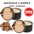 2-in-1 Soy Wax Massage Oil Candle Essential Oil Scented Warm Moisturizing Body Lotion Luxury Spa Candle Gift Set for Women Nail Salon Pedicure Wedding Christmas Valentine 1pc 2pc 6pc 17 Scents