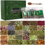 Dried Herbs Kit 30 Packs for Wicca Pagan Rituals Altar Supplies Magic Spells Witchcraft Supplies with Metal Spoon Witch Beginners Herb Set Halloween Spiritual Gift