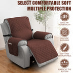 Chenille Knit Recliner Chair Cover 1pc – Non-Slip Sofa Slipcover with Elastic Straps & Drawstring for Large Recliners, Washable Pet Furniture Protector for Dogs Cats, Home Decor
