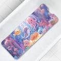 Non-Slip Bathtub Mat with Suction Cups & Drain Holes – PVC Shower Mat 40x16, Cushioned, Machine Washable, Fun Ocean Designs for Kids & Adults