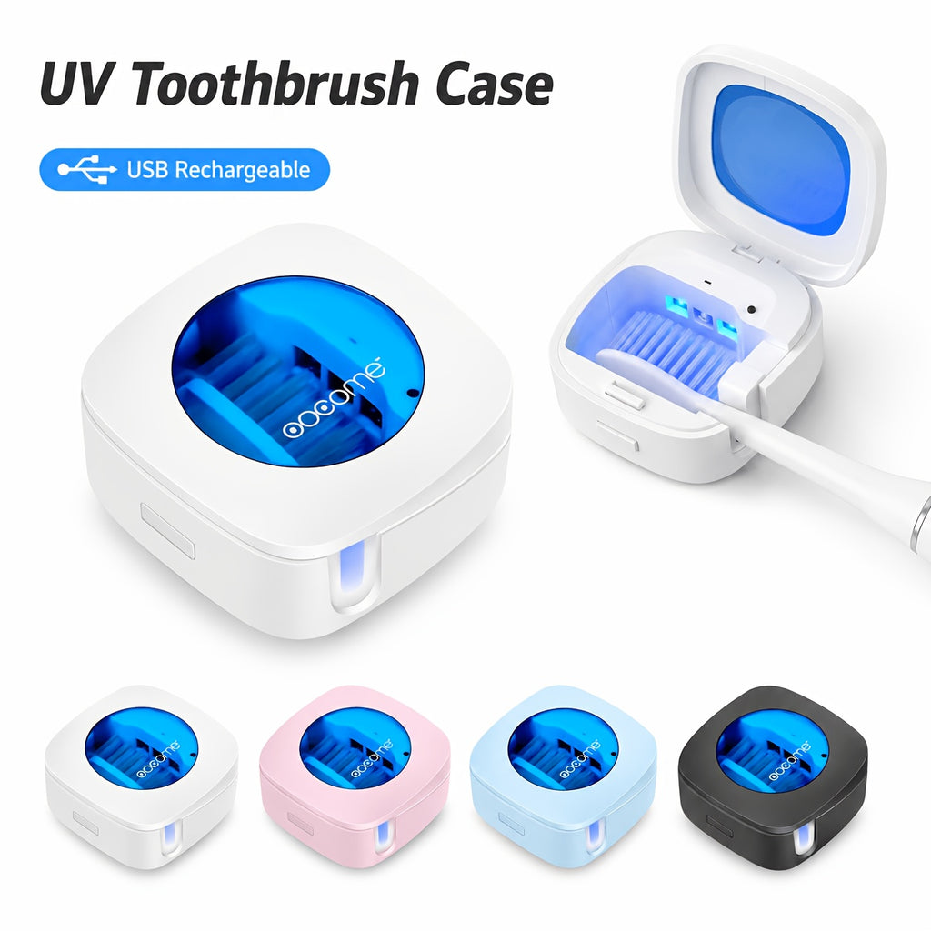 USB Rechargeable Toothbrush Case & Protective Cover – Compact Portable Toothbrush Box with Flip-Top, 200mAh Battery, 4 Colors for Travel Home Dorm & Gifting