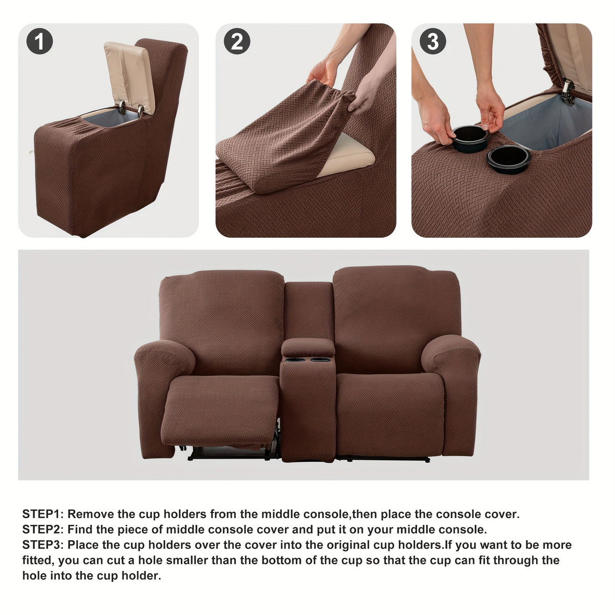 Sofa Cover Recliner 2 Seater – High Elastic Washable Velvet Slipcover with Side Pocket, Non-Slip Furniture Protector for Living Room & Bedroom