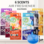 Air Freshener Odor Eliminator 4-Pack and 12-Pack Lasts Up to 30 Days Each for Bathroom Kitchen Garbage Can Cat Litter Box Car 6 Scents Lavender Lemon Paeonia