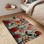 Floral Floor Mat Anti-Slip Indoor Outdoor Rug – Soft Non-Slip Entrance Mat for Living Room, Kitchen, Bedroom & Hallway | 3 Sizes