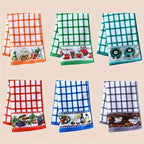 Kitchen Hand Towels Set 6 Pieces – Colorful Printed Tea Towels, Soft Absorbent Holiday Kitchen Cloths for Kitchen Decor & Cleaning