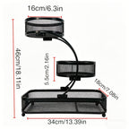 3-Tier Metal Mesh Countertop Storage Rack with Hooks, Space-Saving Organizer for Bathroom & Kitchen – Heavy-Duty Cosmetic, Perfume & Toiletry Display Stand, Black or White, Mini Available