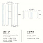 Pinch Pleated Textured Semi-Sheer Curtains – Farmhouse & Modern Rustic, Back Tab | Living Room & Bedroom | 2 Colors, 12 Sizes | Packs of 2 & 4 | Nuvia Haven