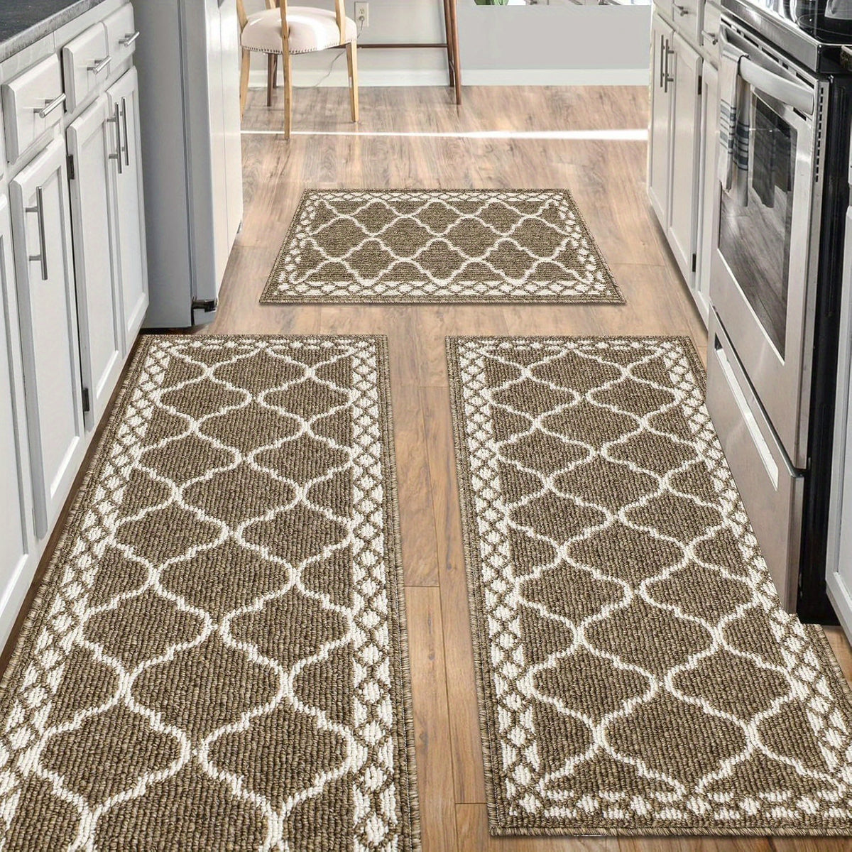 Kitchen Mat Flannel Soft Comfort Non-Skid Washable Farmhouse Floor Mat – Anti-Fatigue Kitchen Rug for Bathroom, Entryway & Indoor Use | Multiple Sizes