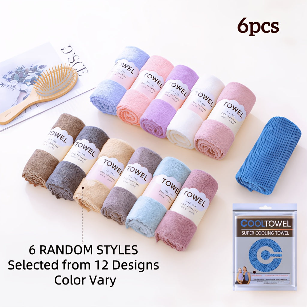 Color Coded Coral Fleece Towel Set 5 Pack – Ultra Soft Thickened Absorbent Bath Face Towels 5 Colors for Spa Sensitive Skin, Solid or Striped