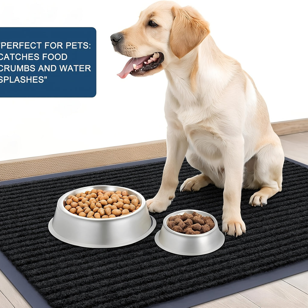 Welcome Door Mat 2-Pack Indoor Outdoor Entryway Mat Low Profile Polyester – Front Door, Patio, Porch & Mudroom Doormat – 3 Sizes & 3 Colors Available