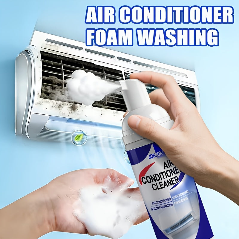 No-Disassembly AC Foam Cleaner 2.03oz with Cleaning Towel – Removes Dust, Odors & Grime from Air Conditioner Casing & Filter Screen | Long-Lasting Freshness