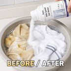White Fabric Brightener & Yellowing Remover Powder - Color-Restoring Bleaching Agent for White Clothes Anti-Color-Bleeding Whitening Laundry Treatment