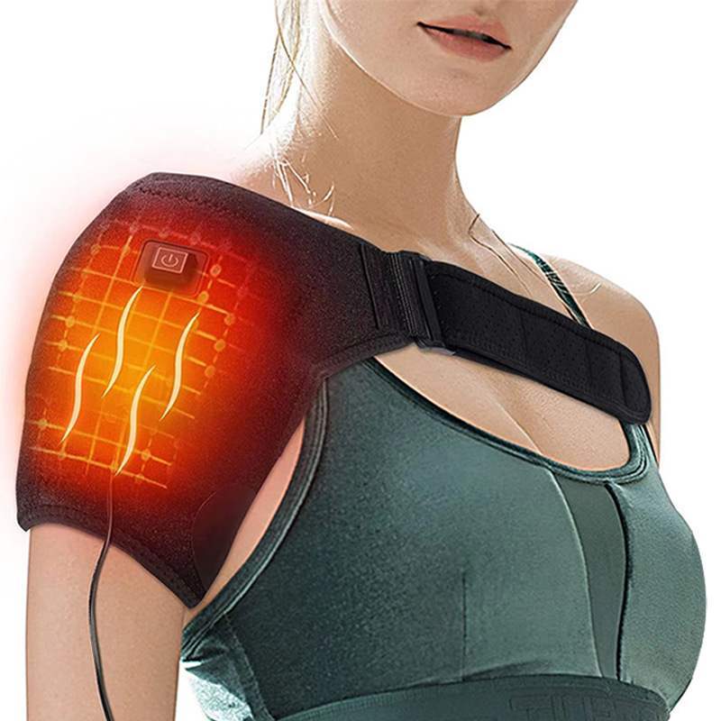 Heated Shoulder Wrap Massager with 3 Adjustable Heat Levels – Wearable Shoulder Heating Pad & Brace Support for Shoulder, Leg & Arm Warmth, Winter Comfort Gift for Parents
