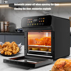 Large Capacity Air Fryer 6QT & 12QT with Visual Window Smart Auto-Cook Anti-Scald Handle for Chicken Fish and More