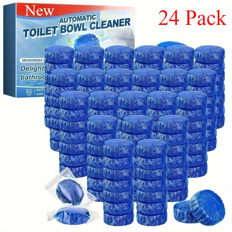 Automatic In-Tank Toilet Cleaner Tablets 24/36 Pack – Lemongrass Deodorizer, Prevents Scaling & Rust, for Home & RV Bathrooms