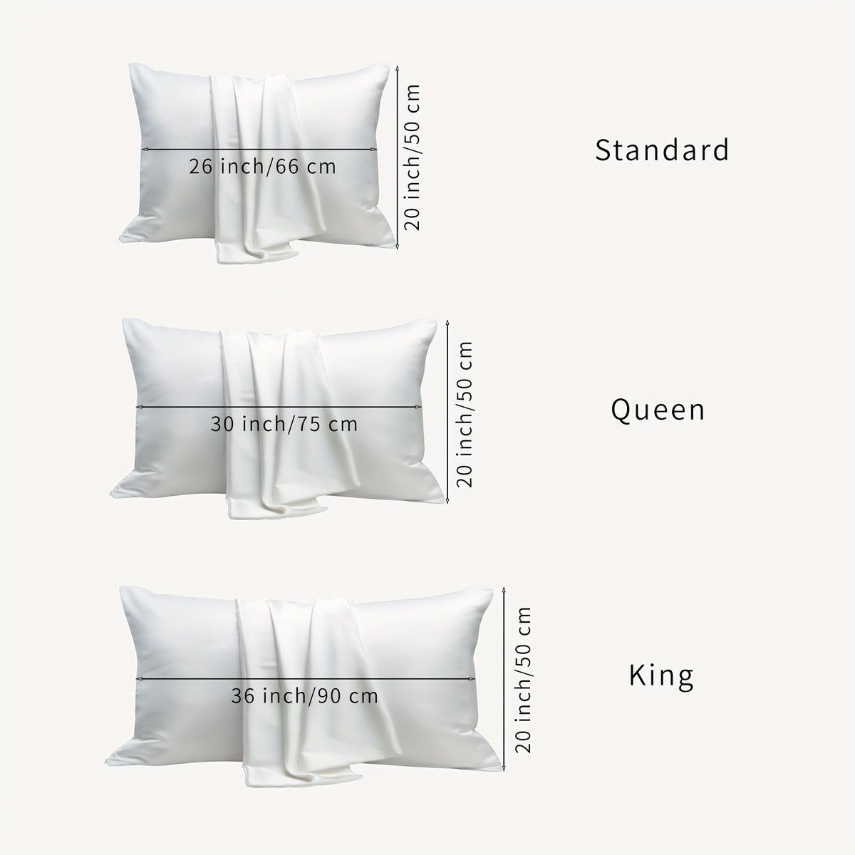 100% Mulberry Silk Pillowcase – Premium Silk Pillow Cover for Hair & Skin Care, Soft Smooth Cooling Breathable with Hidden Zipper, Luxury Sleep Bedding Standard Queen King Size
