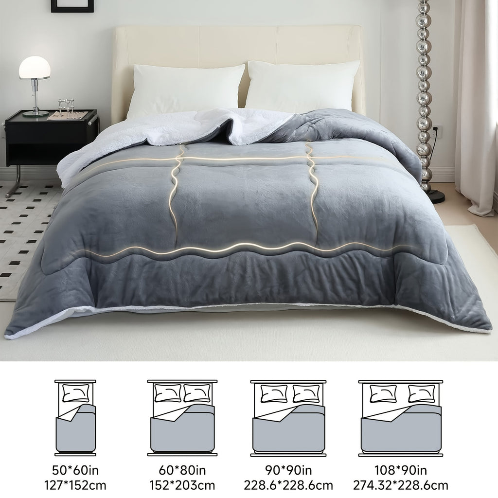 Flannel Plush Blanket Extra Thick Reversible Moire Pattern Microfiber Lightweight Soft Cozy Warm for Sofa Bed Grey Tie-Dye Blue Beige 50x60 60x80 90x90 108x90 Inch