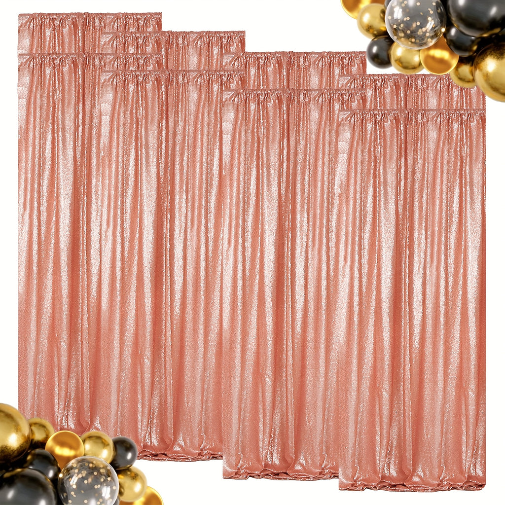 Sequin Backdrop Curtains – Glitter Party & Wedding Background Panels, 2ft×8ft per Panel, 4/6/8 Panel Sets, 29 Colors for Birthday, Stage, Bridal & Event Decor